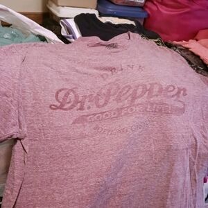 Men's Maroon T-Shirt Mens Vtg Dr Pepper Shirt Size 2xl